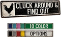 Cluck Around & Find Out Chicken Coop Sign - Made In USA - Chicken Décor Farmhouse Wall Décor Rustic Chicken Décor Kitchen Decor 104180017004