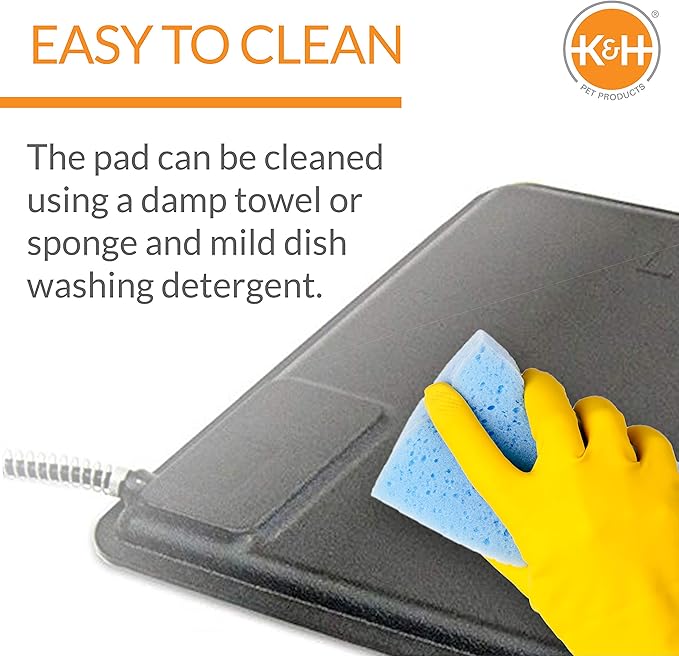 K&H Pet Products Thermo-Chicken Heated Pad Black Small 18.5 X 12.5 Inches