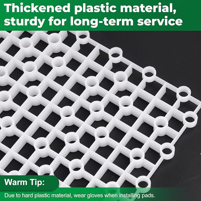 Forestchill Chicken Coop Ground Pads, 9 Pcs Plastic Floor Pads for Chicken Coops, Reusable Interlocking Walking Mats, Chicken Coop Accessories to Keep Coop Dry and Clean, Flexible to Splice