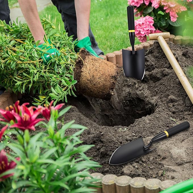 20 Pcs Garden Trowel Heavy Duty Garden Hand Shovel Tool Carbon Steel Trowel for Camping Digging Metal Hand Shovel Spade with Resin Handle for Lawn Yard Farm Home Shop Planting (3.23 Inch)