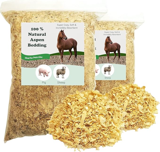 Treaton, Premium Natural Pine Animal Bedding – Dust-Free, Soft Shavings, Kiln-Dried & Heat-Treated for Indoor and Outdoor Pets, Set of 2