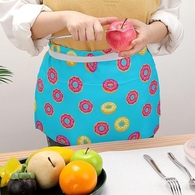Unisex Half Waiter Waist Short Apron Waterproof Chef Works Waitress Aprons