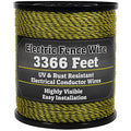 Houseables Electric Fence Wire, Hot Wire Fence, Electric Fencing, Livestock Fencing, Electrical Polywire Rope for Chicken, Agricultural, Goat, Garden, Dogs, Horse, Pig, Poly, 1026 Meters (3366 Feet)
