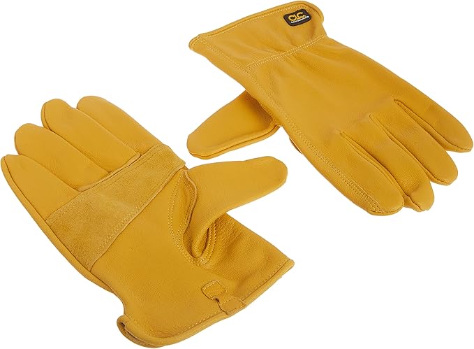 Custom Leathercraft2060L Top Grain Goatskin Work Gloves, Large, Gold