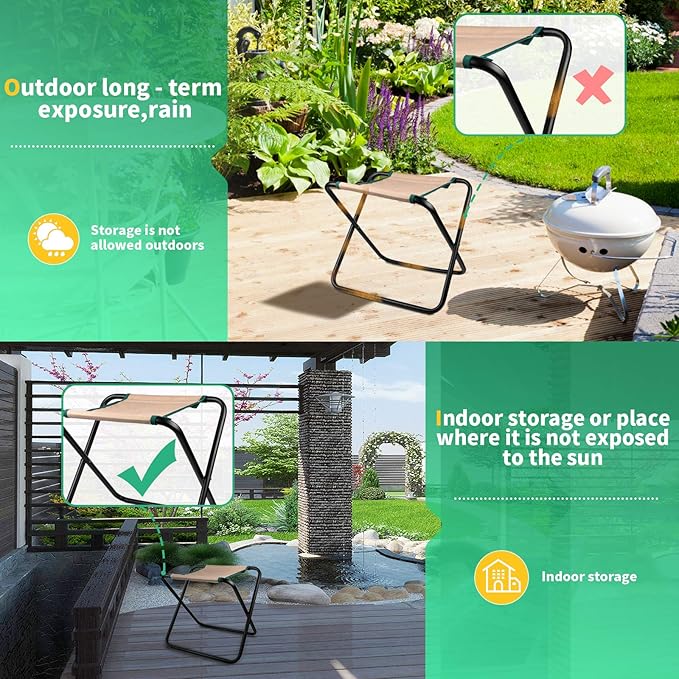 Kitness 9 PCS All-in-One Garden Tools Set, Heavy-Duty Cast-Aluminum Gardening Kit with Folding Stool Seat and Detachable Canvas Tool Bag, Durable Hand Tools Gift Set for Gardening Lovers