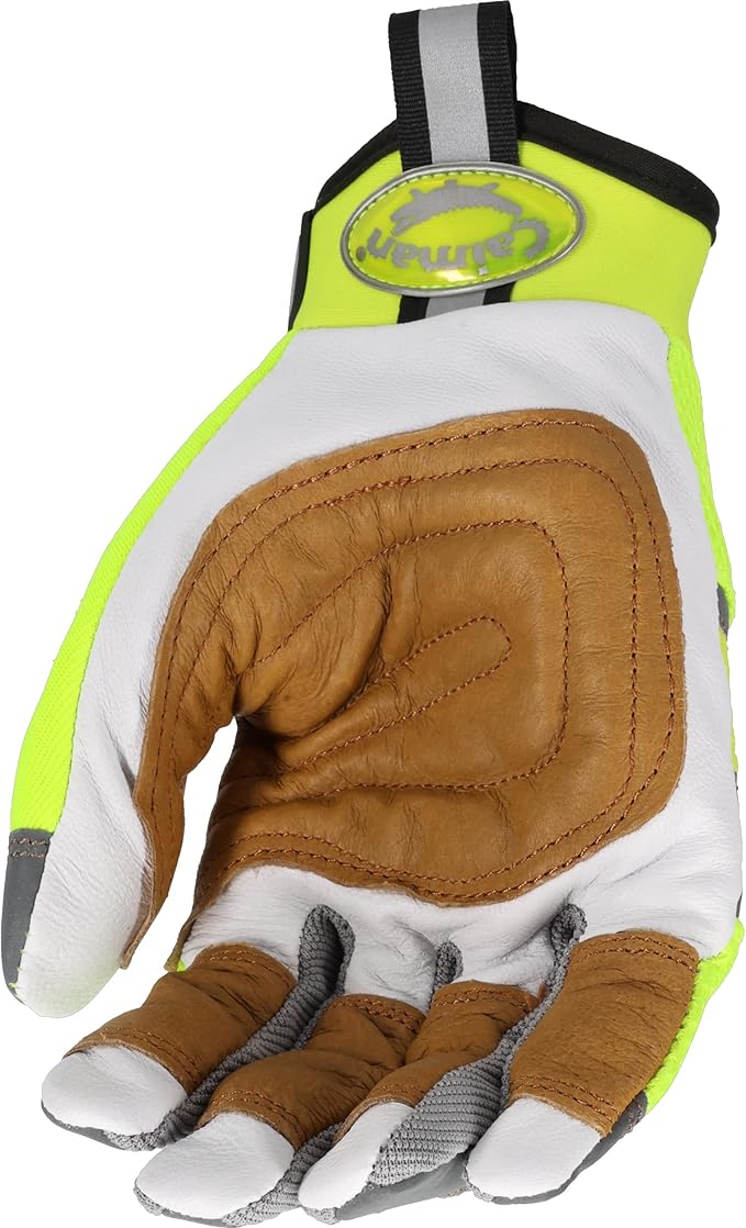 Caiman MAG, Multi-Activity Glove with Goat Grain Leather Patch Palm, Hi-Vis AirMesh Back, Pinch'd-Tip Fingers, Neoprene Knuckle, High-Vis Yellow/Gold, 2X-Large (2984-7)