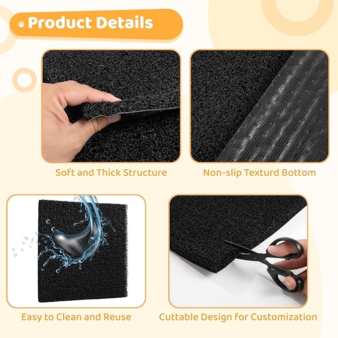 8 Pcs Chicken Nesting Pads, Washable Nesting Box Liners for Chicken Coop, Reusable Plastic Nest Box Pads with 4 Pcs Fake Wooden Eggs, Chicken Laying Mats, 12×12×0.8 inch