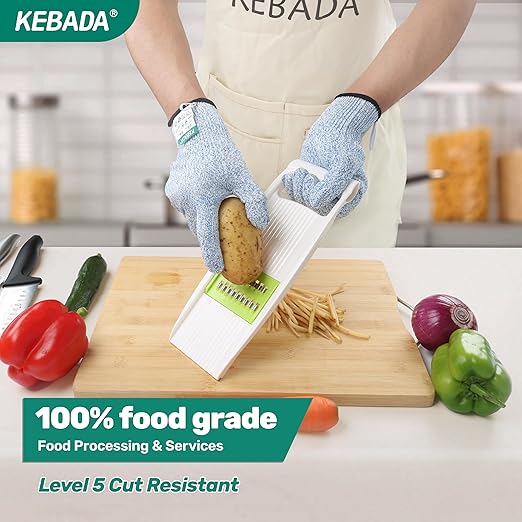 Kebada Cut Resistant Gloves, Food Grade Cut Proof Gloves for Kitchen, ANSI A4 Safety Protection, Ideal for Chef's Work, X-Large