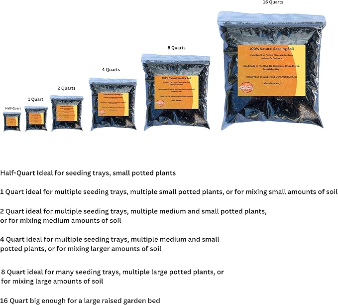 Premium Seed Starter Soil - Ideal for Seed Starting & Gardening - Complete Seed Starting Mix Included. 4 Quart