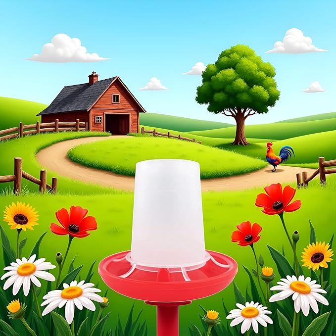 1Pc Baby Chick Feeder Waterer 0.35Lbs Chicken Feeder Chicken Waterer Small Birds Poultry Feeding Equipment Kit and Feeder Baby Chick Jar for Brooder 5.4 Ounce(ZS455)