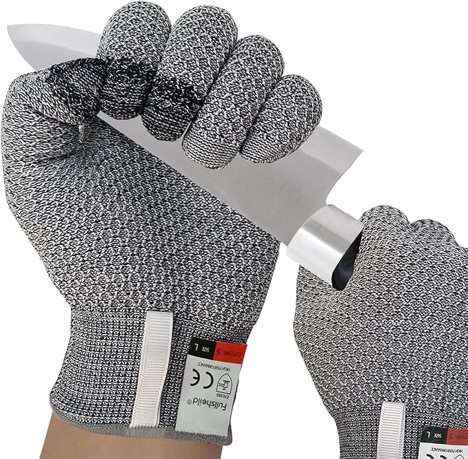 Fullsheild Cut Resistant Gloves Food Grade Level 5 Protection for Kitchen Anti Cut Gloves for Meat Cutting Woodworking