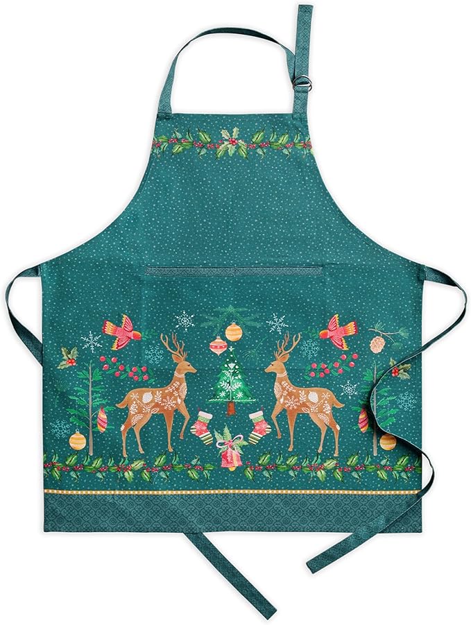 Maison d' Hermine 100% Cotton Apron for women with Pocket Kitchen Chef Apron for Men Cooking Easter Decorations