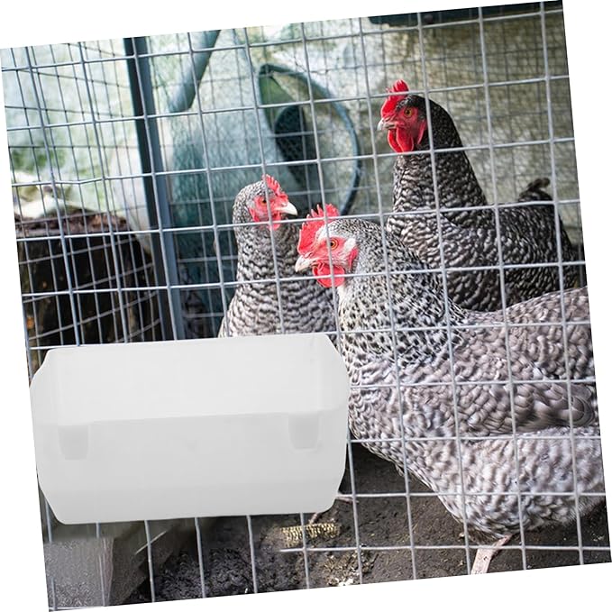 YARNOW 2pcs Hanging Chicken Feeder and Waterer Plastic Chick Feeder Deep Design for Poultry Farms Prevents Leakage and to Clean and Refill