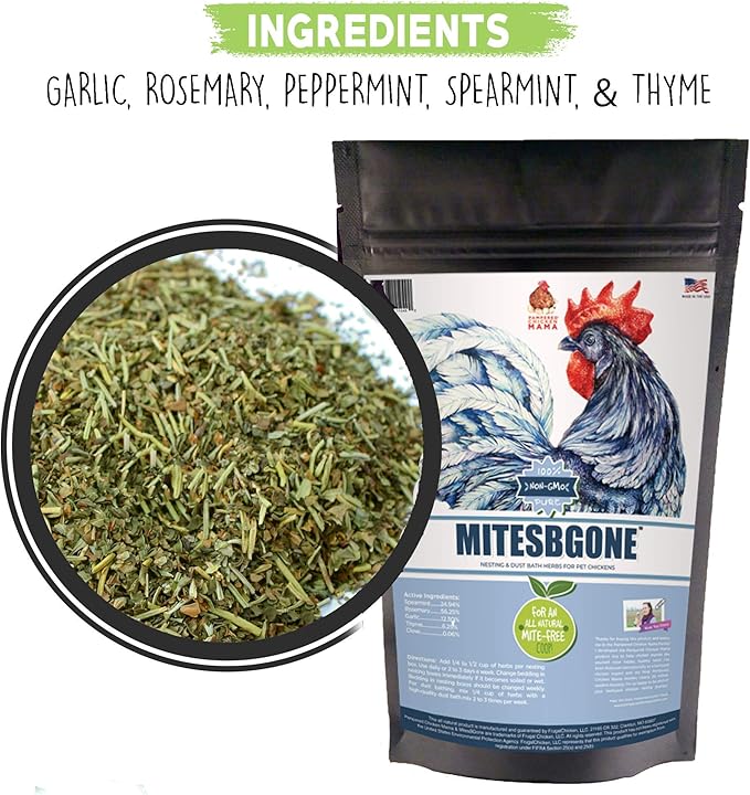 MitesBGone Backyard Chicken Nesting Herbs - Get Rid of Chicken Mites and Lice Naturally (4 pounds)