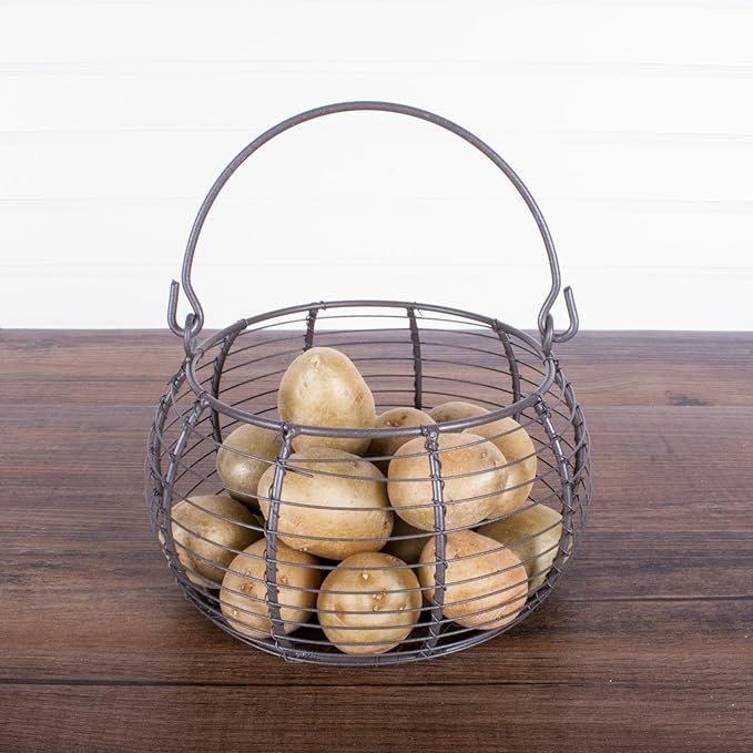 DII Vintage Wire Storage Baskets, Egg Basket Set, Rustic 3 Piece