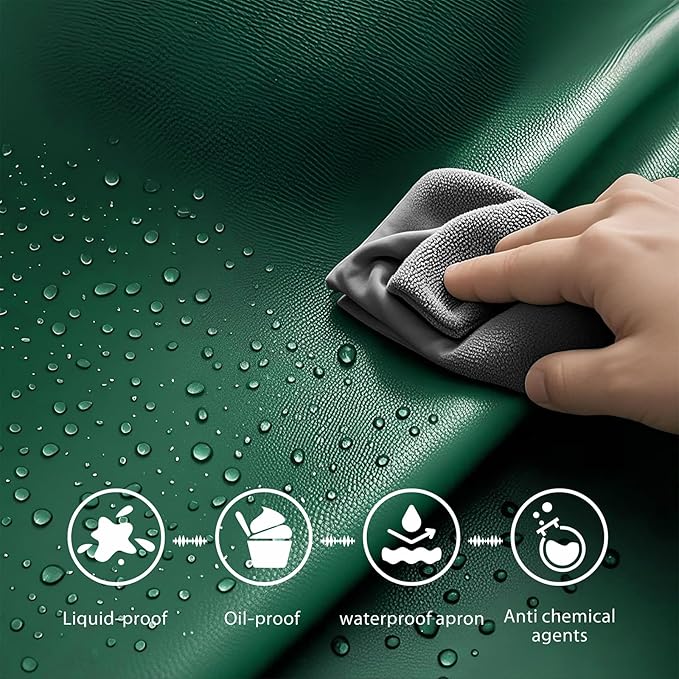 GoldPig Heavy-Duty Waterproof Apron, Chemical Resistant Rubber Vinyl for Industrial, Lab, Kitchen, Butcher & Grilling (40")