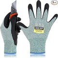 DEX FIT Level 5 Cut Resistant Gloves Cru553, 3D-Comfort Fit, Firm Grip, Thin & Lightweight, Touch-Screen Compatible, Durable, Breathable & Cool, Machine Washable; Green L (9) 3 Pairs