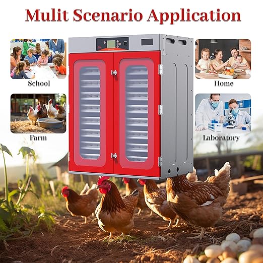 1000 Eggs Automatic Incubator Cabinet for Hatching Egg, with Automatic Egg Turning and Temperature Humidity Control, Large Commercial Poultry Hatcher for Chicken, Duck, Goose, Quail Eggs