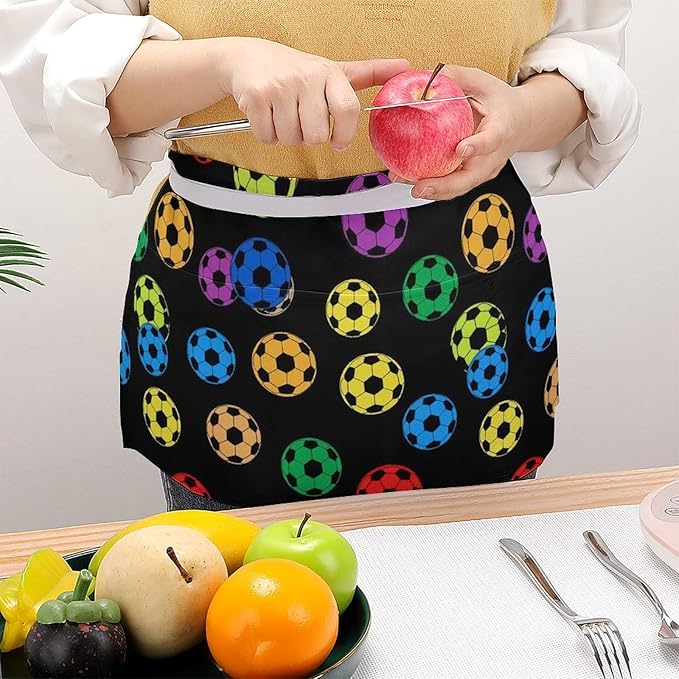Unisex Half Waiter Waist Short Apron Waterproof Chef Works Waitress Aprons