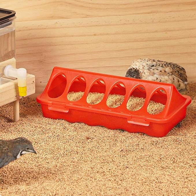 TINSKY 5 Pack Chick Feeder and Waterer Set Plastic Baby Chicken Brooder Starter Kit with Chick Perch for Small Poultry Ducks Quail