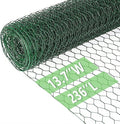 Chicken Wire 13.7 in x 236 in Poultry Wire Netting Hexagonal Galvanized Mesh Garden Fence Barrier for Pet Rabbit Chicken Fencing (PVC-Coated)