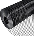 Black Hardware Cloth 48 in ×50 ft 1/4 in, 23 Gauge Black PVC Hardware Cloth, Black Vinyl Coated Welded Wire Fence Supports Poultry Netting Chicken Coop Cover Wire Fencing…