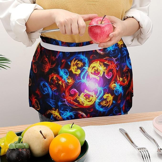 Short 3 Pockets Waist Waiter Waitress Half Apron Waterproof Chef Aprons