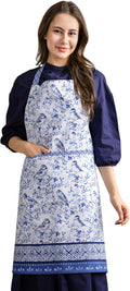 Maison d' Hermine 100% Cotton Apron for women with Pocket Kitchen Chef Apron for Men Cooking Easter Decorations
