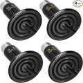 HealSmart 75W Reptile Heat Lamp Ceramic Heat Emitter, No Light Emitting Heat Bulbs, Suitable for Snake/Lizard/Spider, Plant Growth and Incubating Chicken, 4-Pack