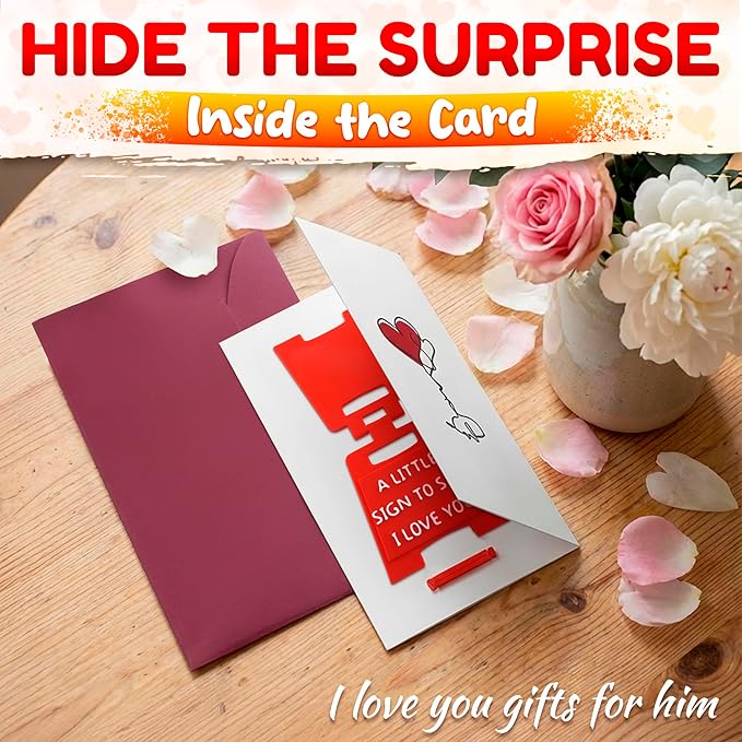 A Little Sign to Say I Love You – Love Sign, Romantic Valentine's Day Gifts, Anniversary, Wedding and Birthday, Cute Desk Decor, Durable Plastic | Gifts for Boyfriend, Girlfriend, Fiance, Him and Her