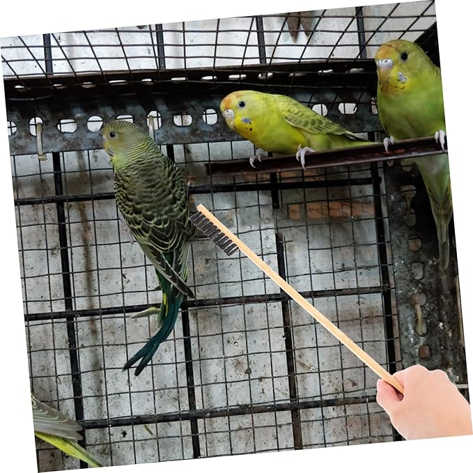 Happyyami 2pcs Bird Cage Cleaning Brush Set Pet Cage Accessories for Small Animal Cleaner Bird Supplies