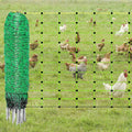Electric Fence for Chickens, Electric Poultry Netting, Solar Powered Electric Fence, with 14 Posts Double Spiked, for Chicken, Cat, Rabbit in Backyards, Ranches, Farms
