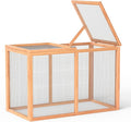 GOJOOASIS 40" Chicken Run Outdoor Wooden Chicken Coop Hen House Poultry Cage w/Wire Fence Indoor and Outdoor Use (B)