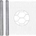 48 in x 100 ft Chicken Wire Fencing Metal Floral Chicken Wire Mesh for Crafts Poultry Garden, 1 Inch Hexagonal Galvanized Hardware Cloth Netting for Poultry Coop Barrier Rabbit Cage (Silver)