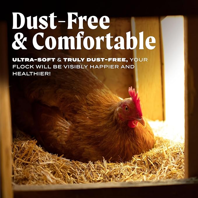 FarmStraw Fine Cut, 3 cu ft (25 lb) Expands to 10+ cu ft – All-Natural Wheat Straw Chicken Bedding for Clean, Dry, Odor-Free Coops – Dust-Free, Super Absorbent – Sustainably Sourced