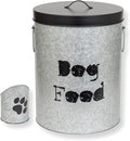 Large Dog 60lb Pet Food Storage Canister or Dog Bin with Scoop – Durable & Airtight for Freshnesss, Minimalist Design & Recyclable, Huge Large Metal Container