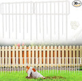 Animal Barrier Fence, 30 Pcs Upgrade 1.26 in Gap Decorative Fences No Dig Fence for Rabbits and Dog Ground Defense, Rustproof Metal Wire Garden Edging Border for Outdoor, Yard, White