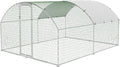9.8'x13.1'x6.5' Large Metal Chicken Coop Walk-in Poultry Cage, Outdoor with Waterproof Anti-UV Cover & Galvanized Frame, Chicken Run for Backyard Farm, Ducks, Rabbits