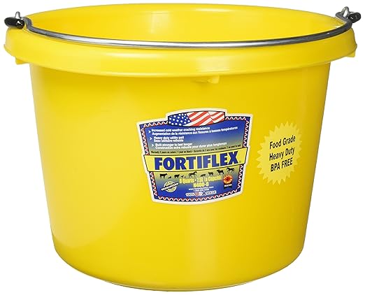 FORTEX Industries 280127 Utility Pail Yellow, 8 Quart
