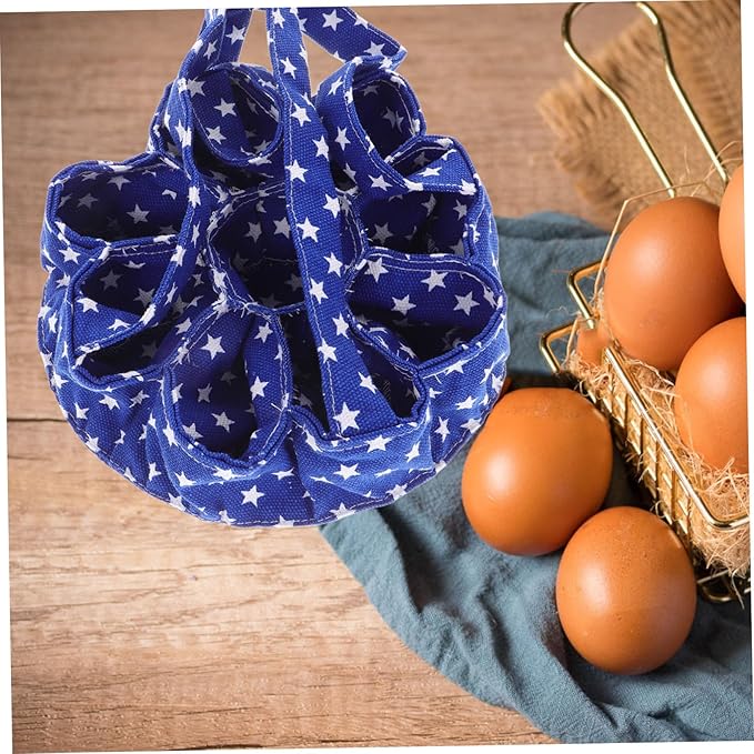 9bags Capacity Egg Collecting Basket with Pouches Gathering Bag for Fresh Chicken Duck and Goose Eggs Unique Design for Farmhouse and Garden Use
