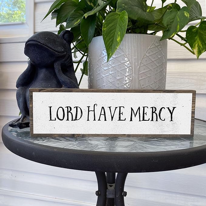 Wood & Metal Southern Sign – Weatherproof Indoor Outdoor Wall Decor – Rustic Charm with "Lord Have Mercy" – Gift-Wrapped & Ready to Give