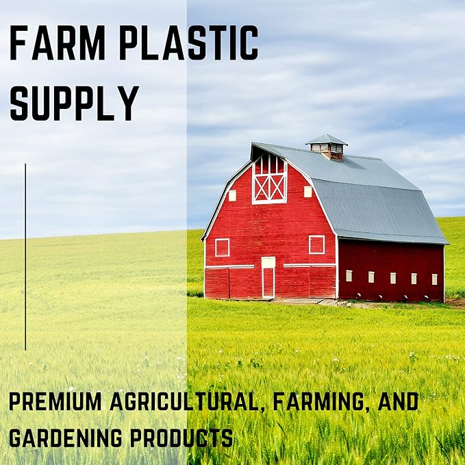 Farm Plastic Supply - Clear Greenhouse Plastic Sheeting - 6 mil - (15' x 60') - 4 Year UV Resistant Polyethylene Greenhouse Film, Hoop House Green House Cover for Gardening, Farming, Agriculture
