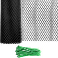 1-Pack Floral Chicken Wire Mesh, 15.7 in x 33 ft Plastic Hexagonal Chicken Wire Fencing with 50 Garden Ties for Crafts/Poultry Netting/Garden/Plant Protection [Black]