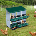 Red 6/8/10-Hole Wall-Mount Chicken Nesting Box with Legs & Roll-Away Design – Easy Egg Collection, Pull-Out Cleaning, Durable Roosting Box for All Chicken Breeds