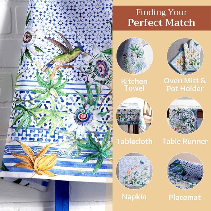 Maison d' Hermine 100% Cotton Apron for women with Pocket Kitchen Chef Apron for Men Cooking Easter Decorations