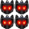Solar Animal Repellent, Set of 4 Predator Eyes Animal Deterrent Sentinels with Red LED Blinking Lights Drive Away Raccoon, Deer, Skunk, Cat, Coyote from Yard Farm and Chicken Coops
