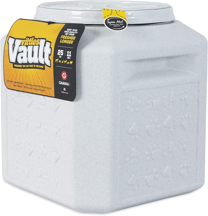 Gamma2 Vittles Vault Pet Food Storage Container Bundle - 50lbs [14" L x 20" H] and 25lbs [12" L x 13.75" H] Airtight Containers for Dog and Cat Food