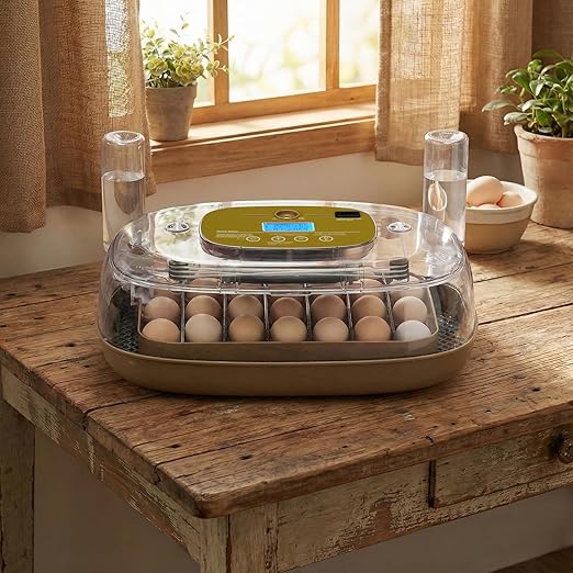 24 Egg Incubators for Hatching Eggs, Chicken Egg Incubator with Egg Candler, Automatic Egg Turning and Temperature, Humidity Control, Egg Hatcher Incubator for Chickens, Ducks, Geese, Birds and Quail