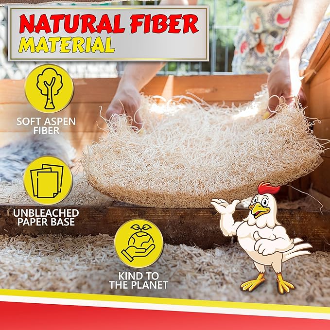 My Favorite Chicken Nesting Box Pads for Chickens - Accessories for Hens, Chicken Coops and Laying Eggs - Square Liners Fit in Your Coop - Natural Fiber Material Bedding Mats