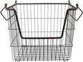 DII Metal Wire Mesh Stackable Utility Storage Bin, Large Rectangle, 13x10x11", Bronze